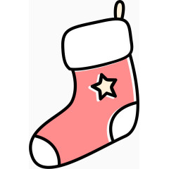 粉色圣诞袜