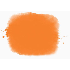 橙色水墨 