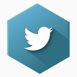 推特Hexagonal-social-media-icons