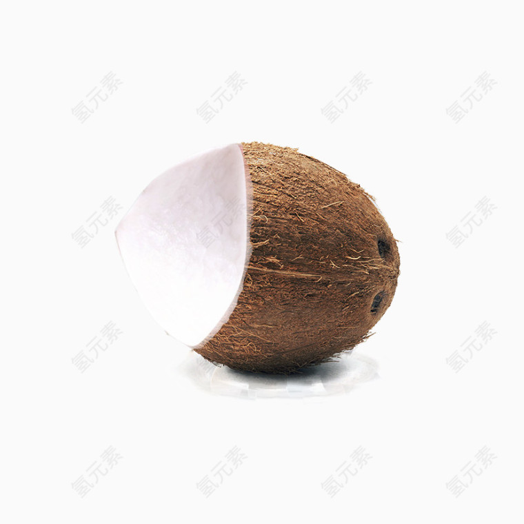 剥壳的椰子