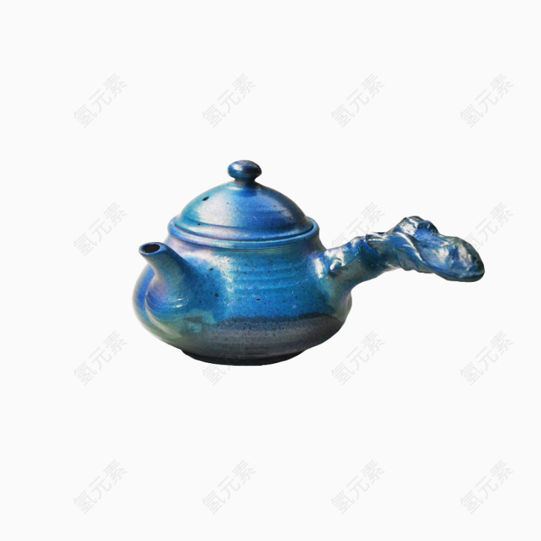 青色陶瓷茶壶