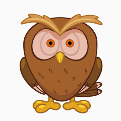 动物卡通棕色猫头鹰免费下载