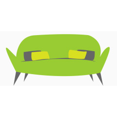 卡通绿色沙发