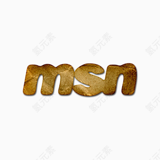 MSN标志皱皱的纸