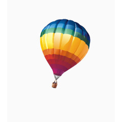 立体彩色热气球装饰素材