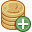 硬币堆栈黄金添加ChalkWork-Payments-icons