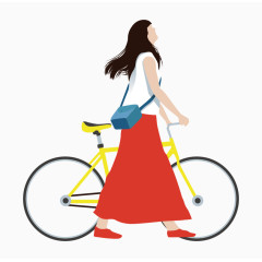 女孩与自行车