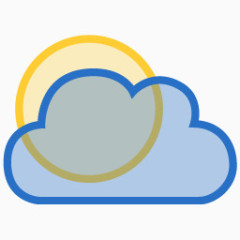 太阳大云黑暗Vector-stylish-weather-icons