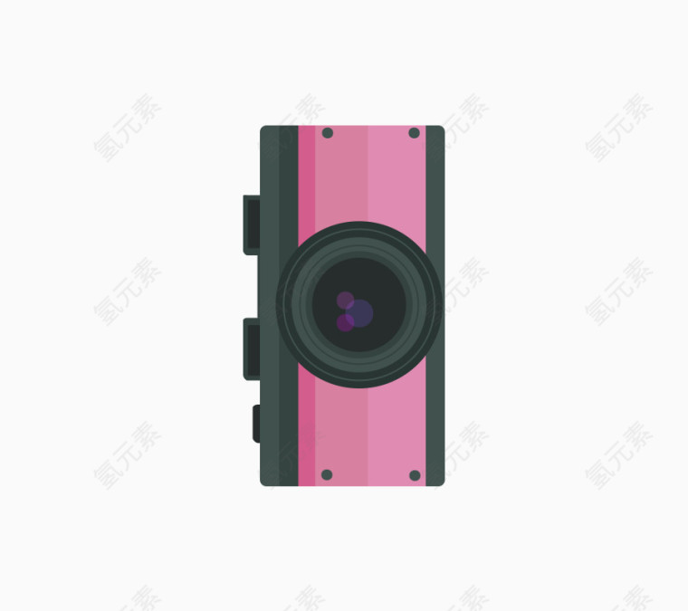 相机粉色png免费素材矢量