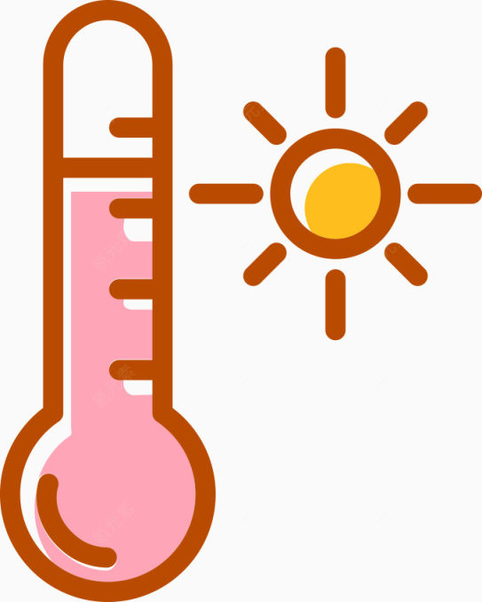 卡通夏日温度计图标矢量素材下载