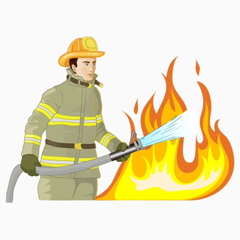 灭火的卡通消防员下载