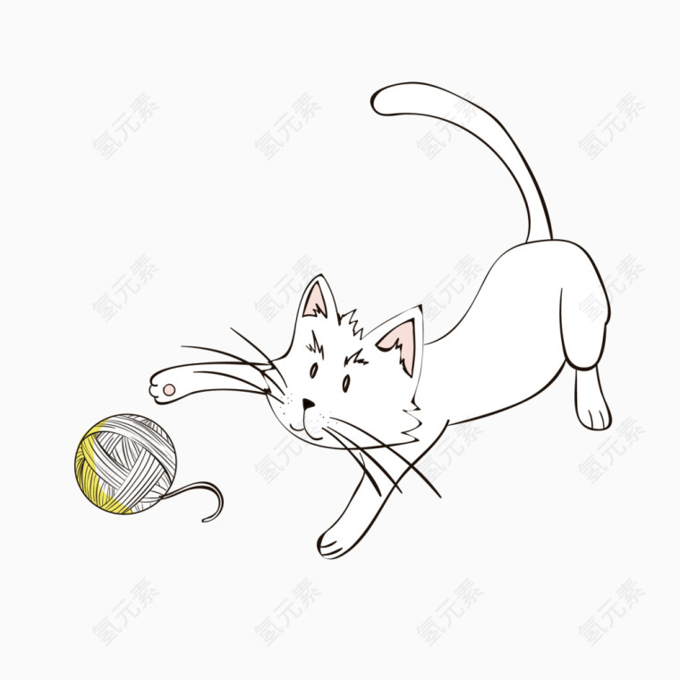 玩毛线球的猫咪