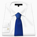 蓝色领带衣服衬衫白shirttie