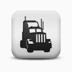 不光滑的白色的广场图标运输旅行卡车Transport-travel-icons