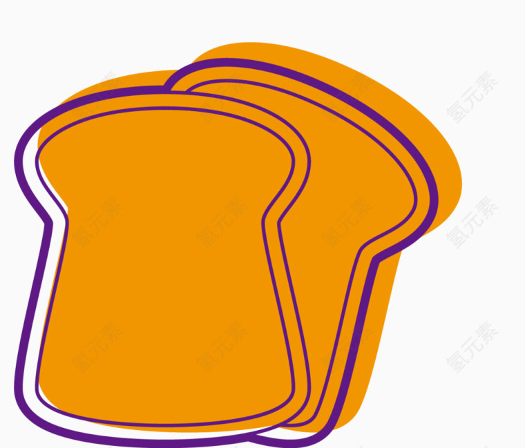 手绘烤面包