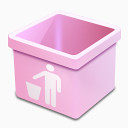 粉红色的垃圾空图标