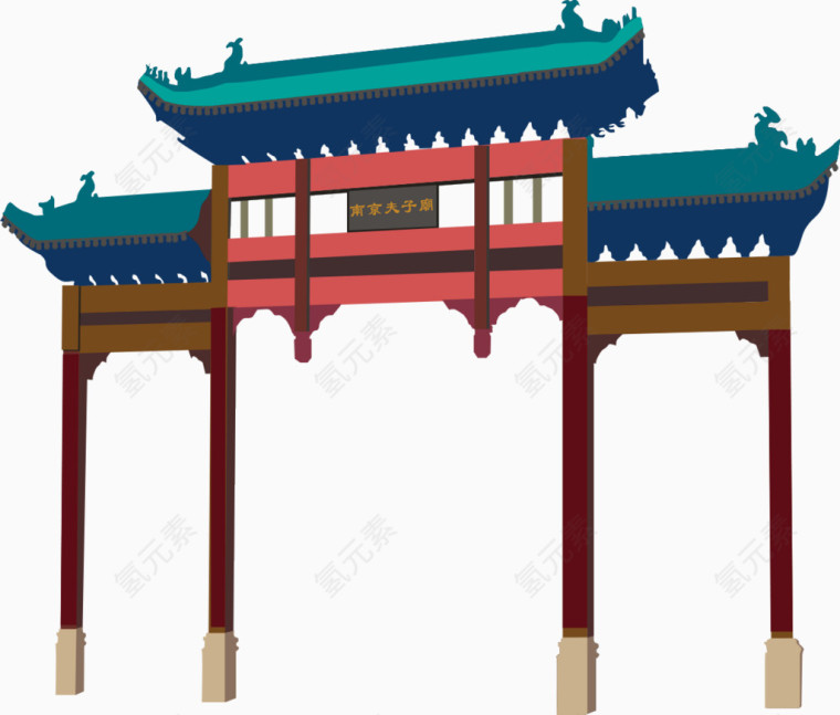 中国风建筑牌坊