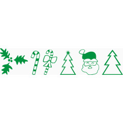 绿色圣诞节日装饰图案