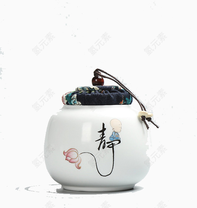 带静字茶壶白色一个