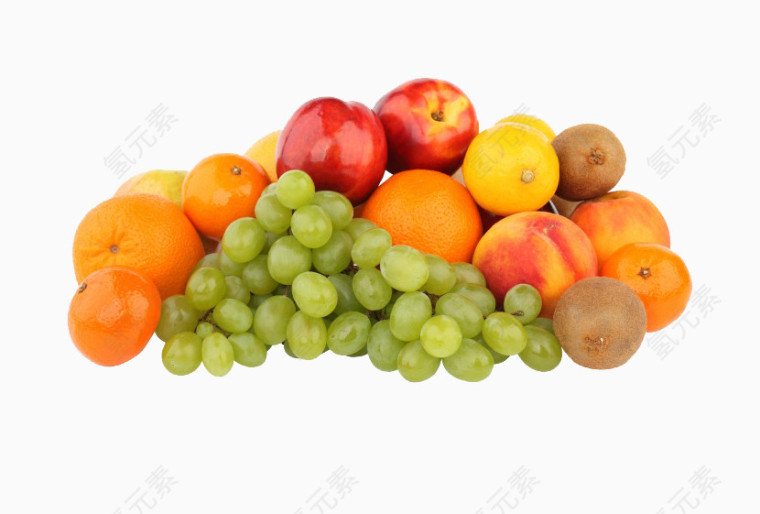 一堆新鲜的水果