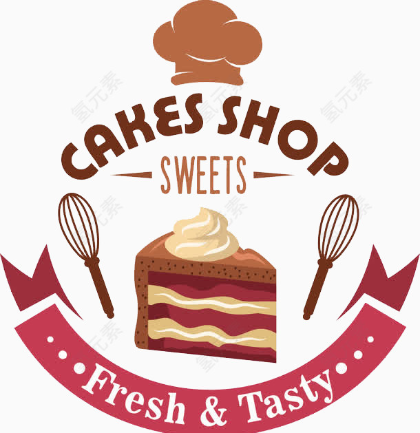 蛋糕蛋糕店标贴