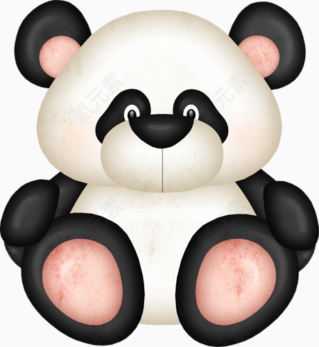 卡通绘画熊猫免抠素材