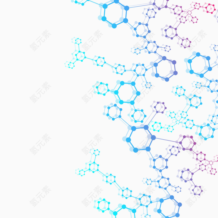 彩色分子结构背景