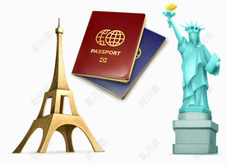 护照旅游PNG矢量素材