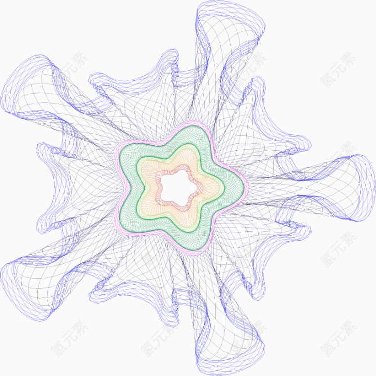 矢量证书防伪花纹底纹素材
