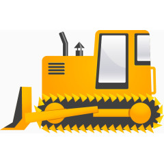工程车挖土机矢量免抠素材