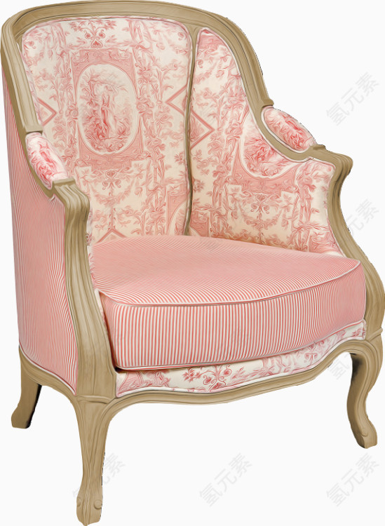 粉红色靠椅