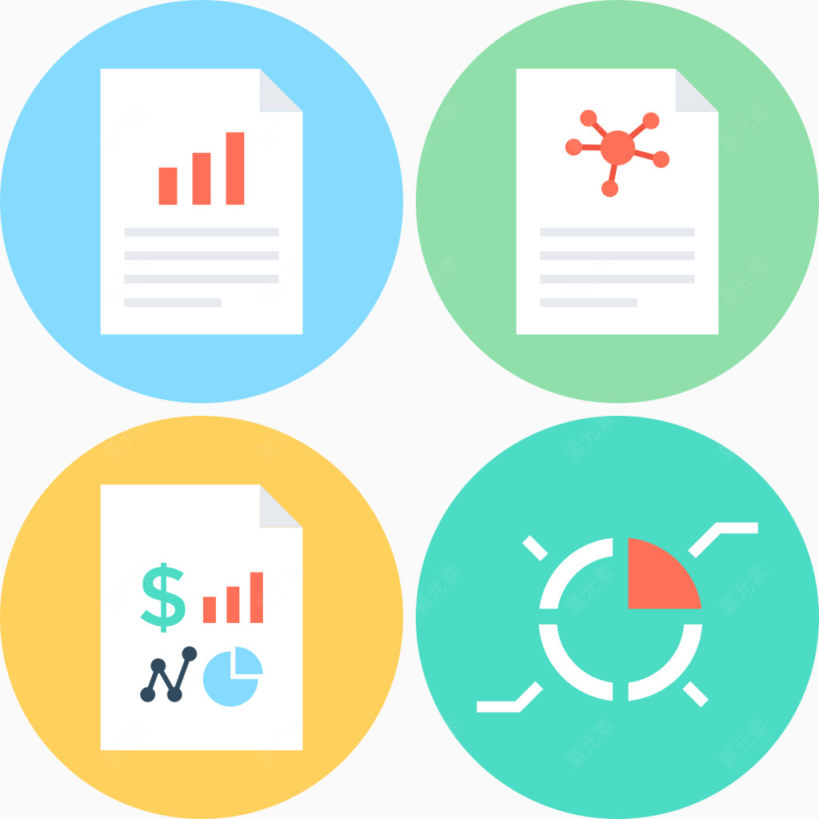 财务工作分析报告图标icon下载