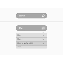 灰色简约搜索栏PSD源文件