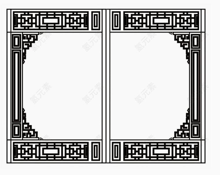 中国风古典木框边纹理