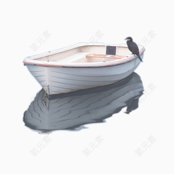 一只小木船