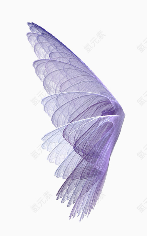 卡通手绘紫色线条蝴蝶