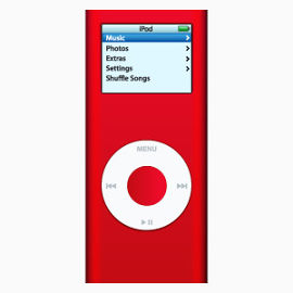 纳米红色的iPod