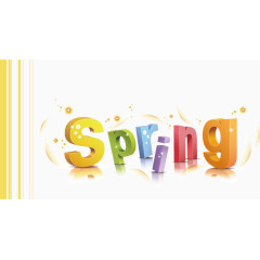 spring春天字体