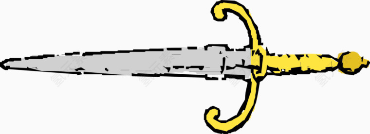 黄色手柄的剑
