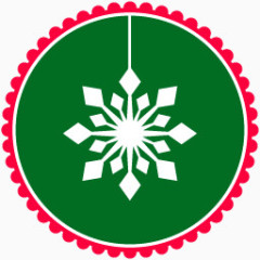 圣诞节雪片Green-christmas-social-media-icons