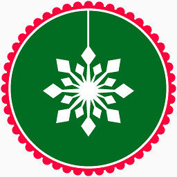 圣诞节雪片Green-christmas-social-media-icons