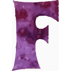  紫色浮雕艺术字母