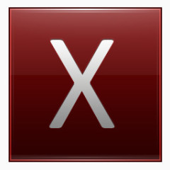 字母X红色图标