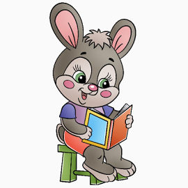 坐着看书兔子可爱