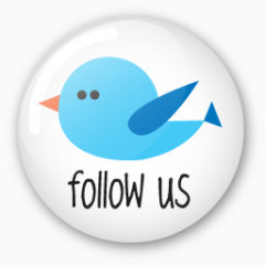 Twitter button follow us Icon