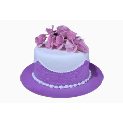 紫色造型别致的翻糖蛋糕