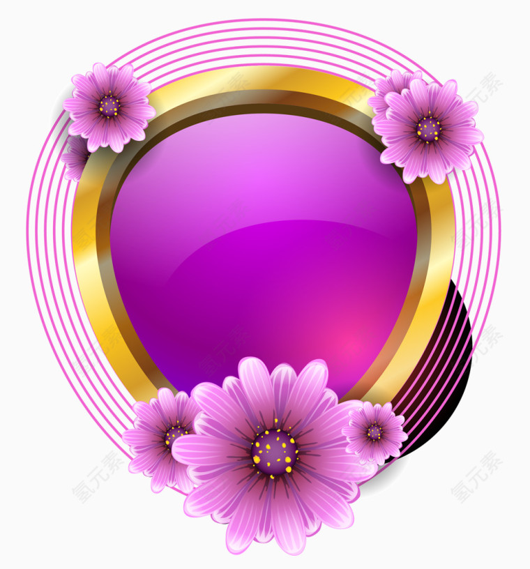 紫红色立体对话框