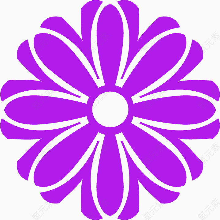紫色矢量花朵形状装饰图案