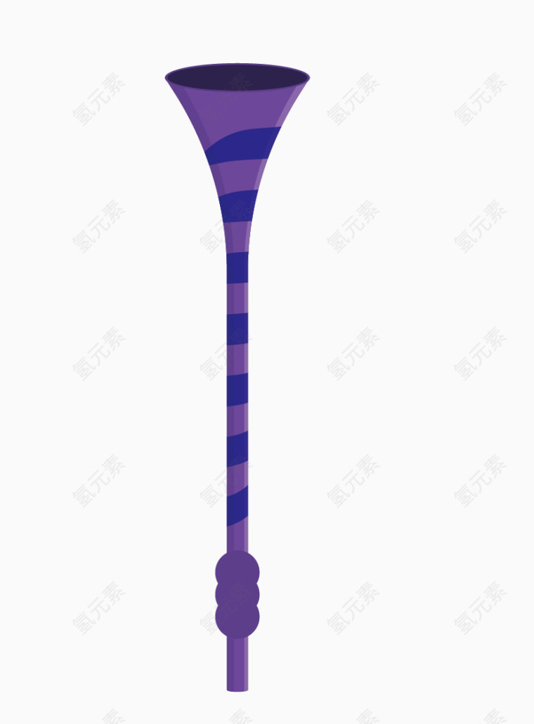 卡通紫色笛子