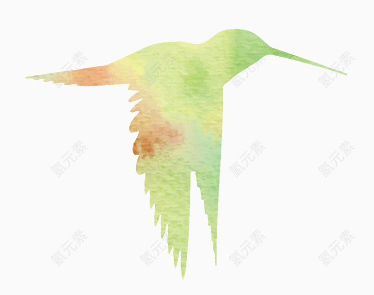 彩绘纸质飞翔的鸟
